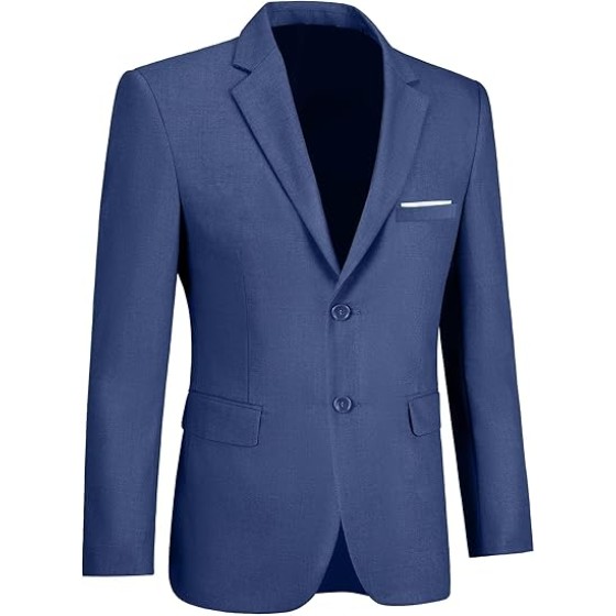 Mens Blazer Sports Coat Slim Fit 2 Button Solid Men's Casual Suit Blazer Jackets